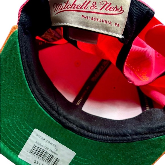 San Antonio Spurs Pink and Orange Starburt limited edition Cap - Picture 2 of 6